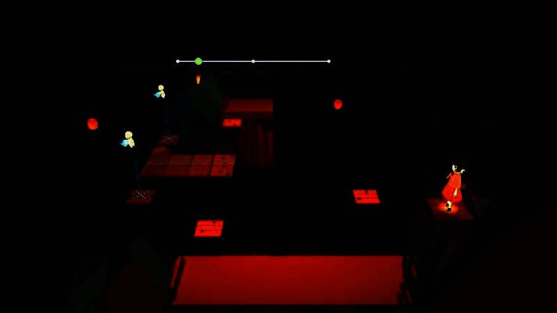 主角在镜面之间跳跃，脚下是深不见底的虚无裂缝