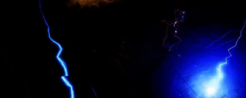 《泰坦之旅2》中超暴刺杀流角色手持双刃突进敌人，全身包裹在闪电般的暴击特效中，画面充满动感与力量感