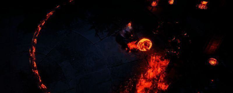 《泰坦之旅2》火法角色施放火焰风暴技能，画面充满炽热火浪与爆炸光效，场景被烈焰覆盖