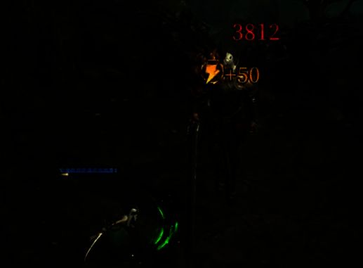 战斗场景截图，断荆者正在对多名敌人发起进攻，血条处于中等但仍保持活跃