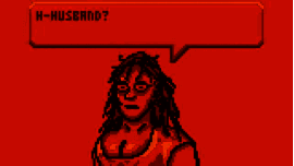 玩家手持钓竿对准漆黑湖面，远处隐约可见巨大阴影在水下移动