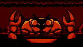 NPC村民神情惊恐地拉住玩家角色，指向湖心，口中喃喃‘它醒了……’