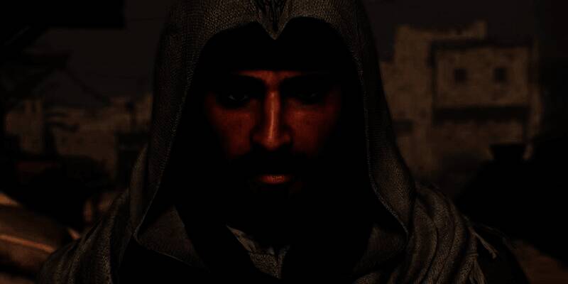 《刺客信条：幻景》沙特DLC概念图，展现欧拉古城风貌，岩石建筑群在夕阳下显得神秘而庄严