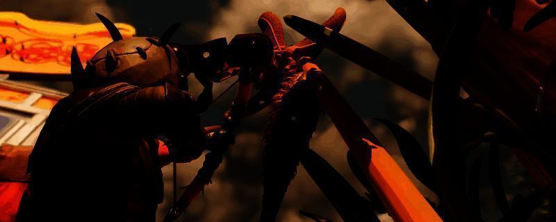 《禁闭求生2》游戏中乳草簇的实际分布画面，位于高处枝叶间，呈蓬松絮状白色植物