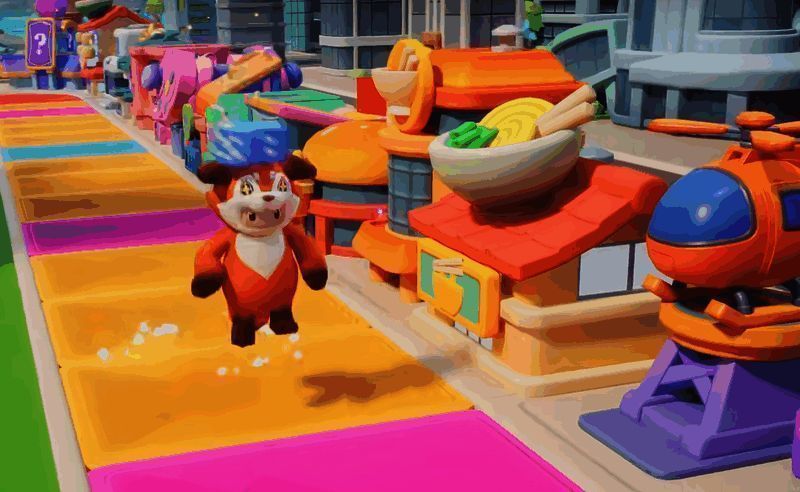 多名玩家角色在同一地图上移动，各自城市发展阶段不同，形成鲜明对比