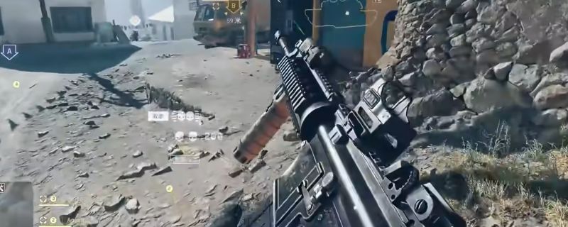 《战地6》游戏中M4A1卡宾枪的武器界面展示，详细标注了射速、伤害、后坐力等属性参数