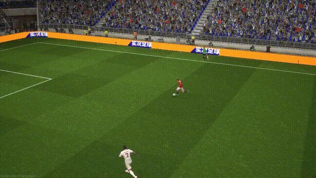 贝尔巴托夫轻巧停球后迅速起脚射门的动态画面，展现其流畅衔接与高效终结