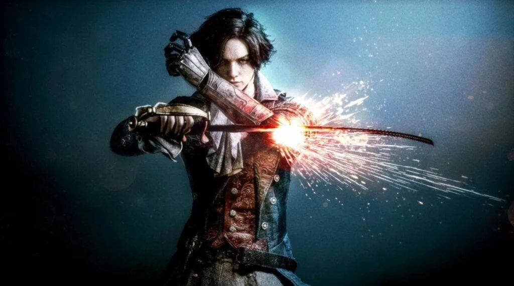 釜山独立游戏连接节现场图景，开发者们在展台前热情介绍自己的作品，充满创意的游戏画面在屏幕上轮播