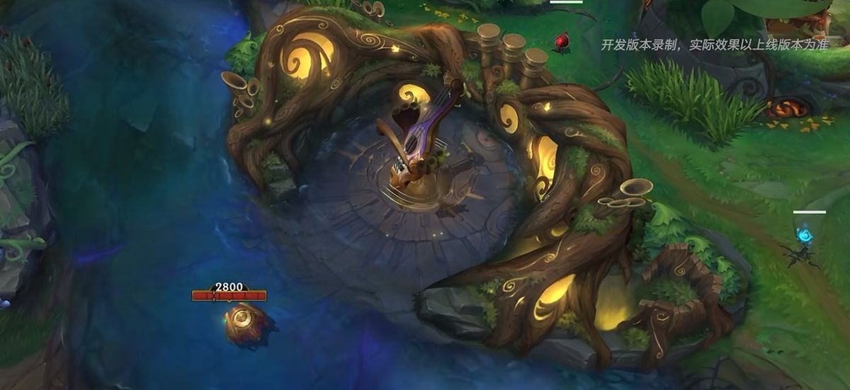 约德尔男爵化身魔幻提琴形态，周身环绕音符特效，仿佛从童话中走出的奇幻生物