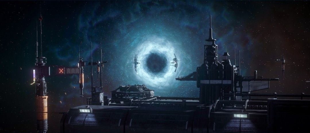 空间站内部走廊视角，金属墙壁布满管线，灯光昏黄，营造出压抑而真实的科幻氛围