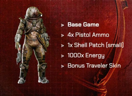 《时间旅者：重生曙光》标准版内容展示图，界面列出基础游戏和初始道具奖励