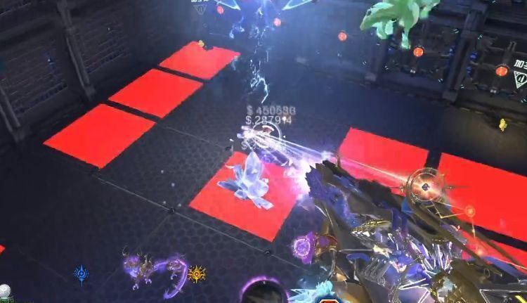 屏幕上显示大片红色警戒区域，提示‘小型原子弹’即将引爆