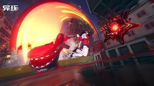 游戏中城市景观截图，霓虹灯牌闪烁，空中悬浮车辆穿行于摩天楼之间