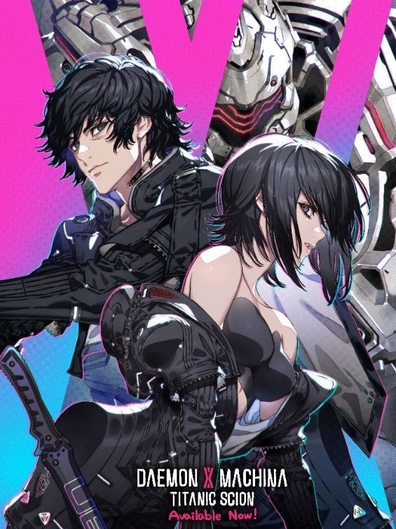 藤坂公彦绘制的主角特写插画：身穿动力装甲的战士目光锐利，手持重型武器准备出击