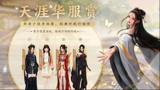 外观继承系统操作界面，列出可继承的时装列表及所需积分