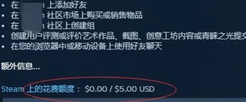 Steam客服页面显示账户消费金额及好友功能解锁条件说明