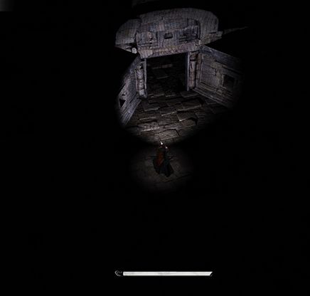 开灯后角色发射穿透墙壁的火球攻击动画