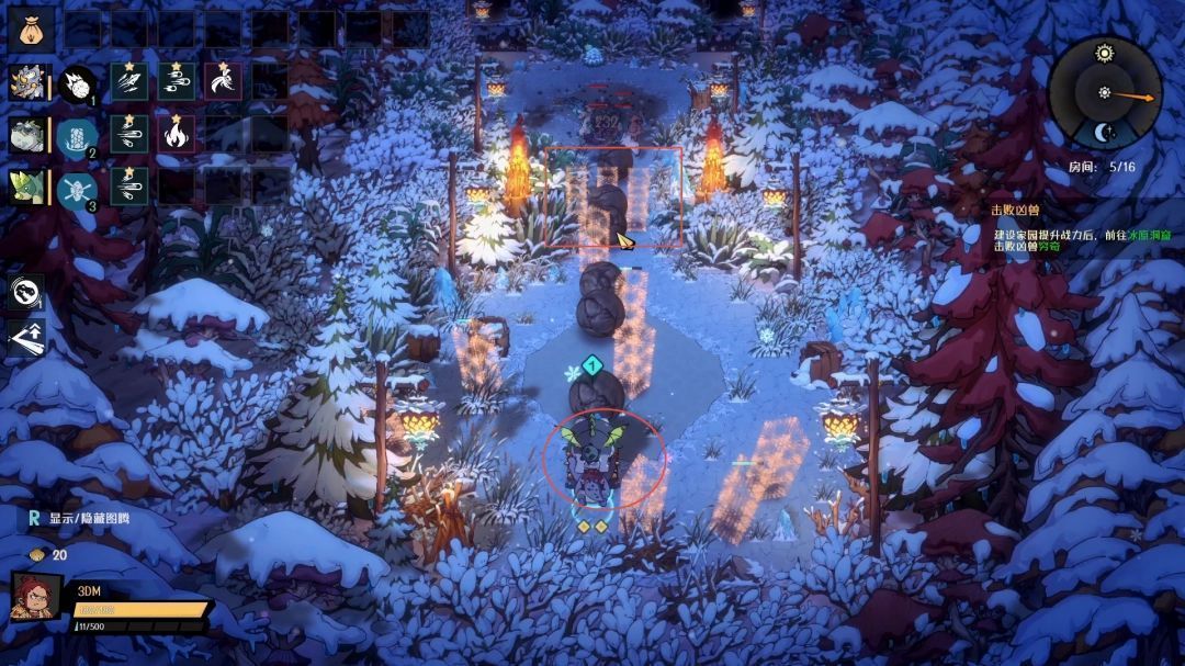 三只恐龙协同作战，泥巴墙横亘通道中央，迪诺兽喷火攻击前方敌群