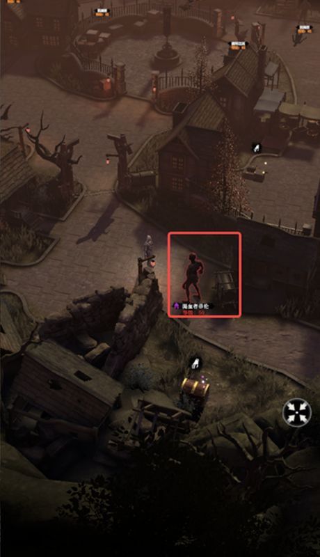 庭院角落的古老雕像布满裂痕，周围藤蔓缠绕，地面刻有模糊符文