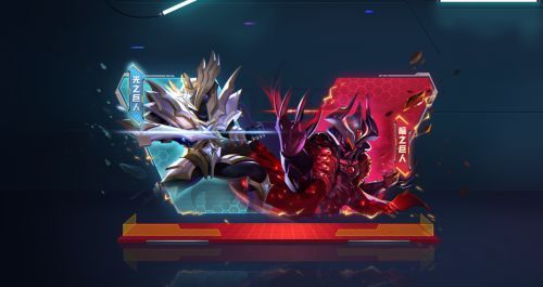 《太空杀》光之巨人与暗之巨人在星空背景下对峙的立绘画面，光影对比强烈，充满史诗感