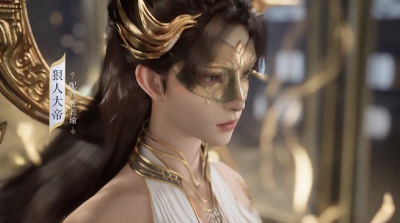 游戏角色立绘展示狠人大帝、叶凡、庞博等主要人物，画面充满东方玄幻气息，背景为残破神殿与悬浮山峰