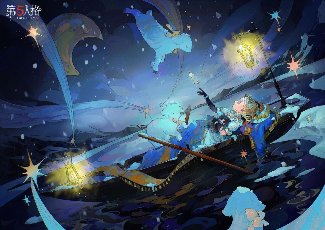 活动现场全景图，广场中庭布置着《第五人格》主题展台和冬至节气装饰，玩家们正在兴致勃勃地参与互动