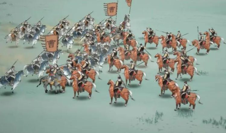 玩家在草原地图成功释放猛火计，敌方整排单位被火焰吞噬