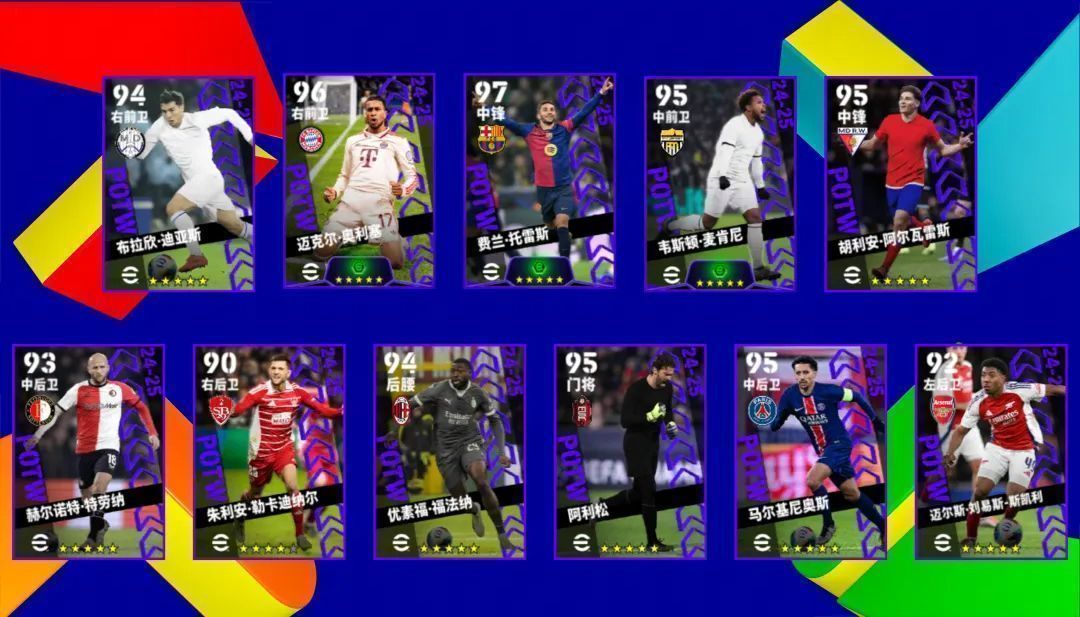 欧洲俱乐部每周精选经纪人活动界面截图，展示多位精选球星头像