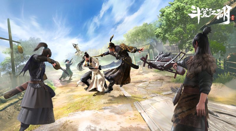 两支队伍在推塔战场激烈交锋，技能满屏飞舞，水晶即将被摧毁