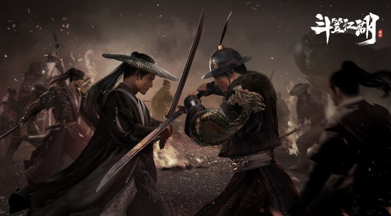 玩家在草原上用绳索捕捉灵狐状战宠，周围还有其他异兽游荡