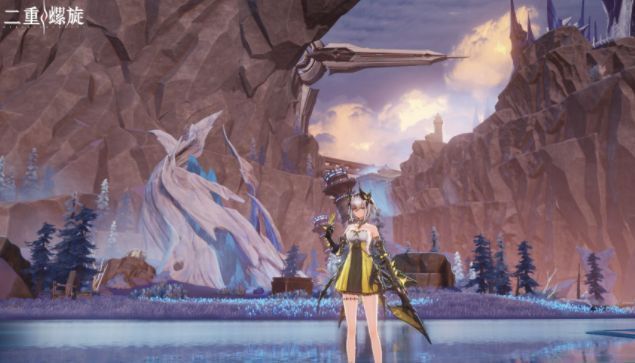 《二重螺旋》黄衣魔之楔技能演示图，展示‘吐息’与‘气旋’效果范围及增益数值