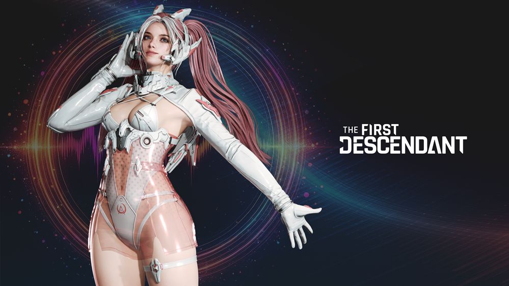 终极继承者露娜身着华丽演出服站在舞台上，周围环绕着音波特效与灯光效果，展现‘战地演唱会’技能