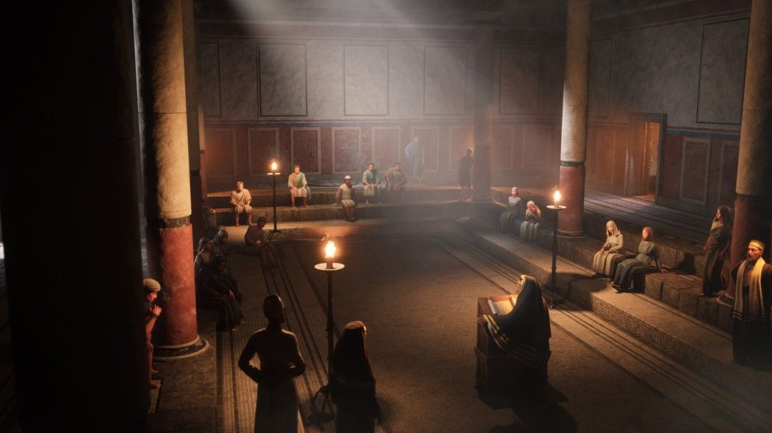 第一人称视角下，手部特写正在触碰发光的神秘装置‘珍珠’