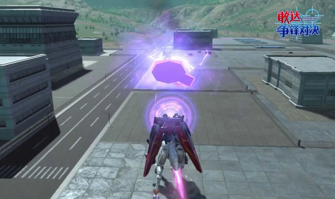 蓄力释放的小型石破天惊拳飞出，拖曳着红色轨迹追踪敌机