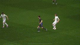 德科施展直塞传球动画，皮球精准穿透对方防线，队友高速插上形成单刀