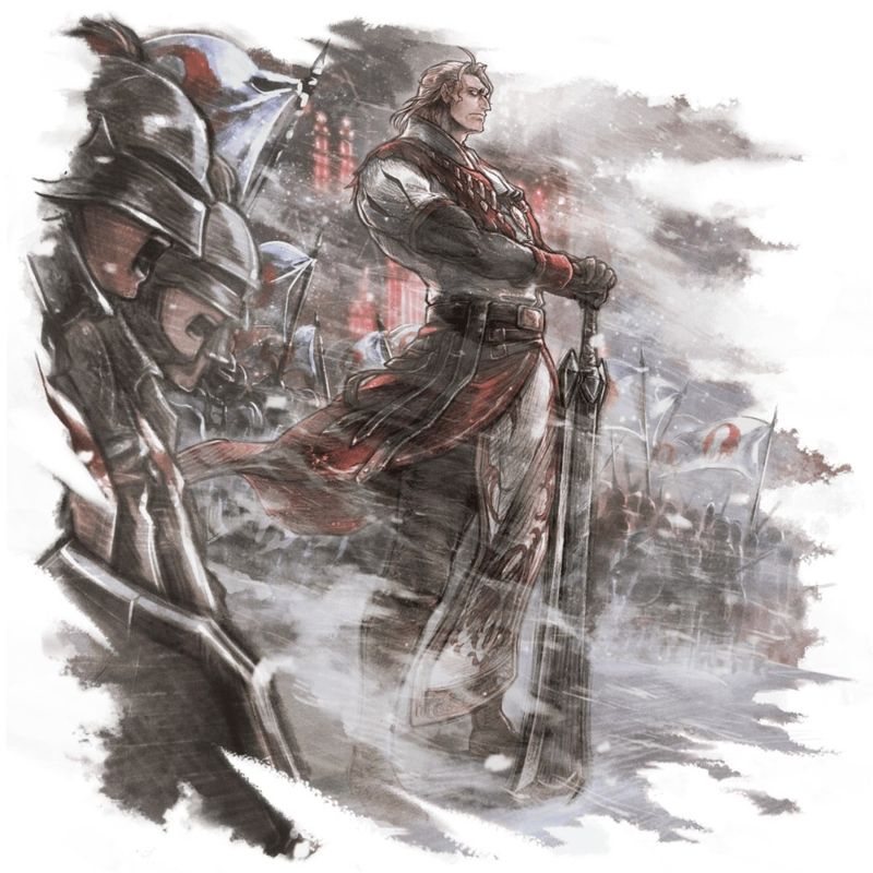 另一位反派角色形象，手持权杖，姿态威严，服装设计充满压迫感