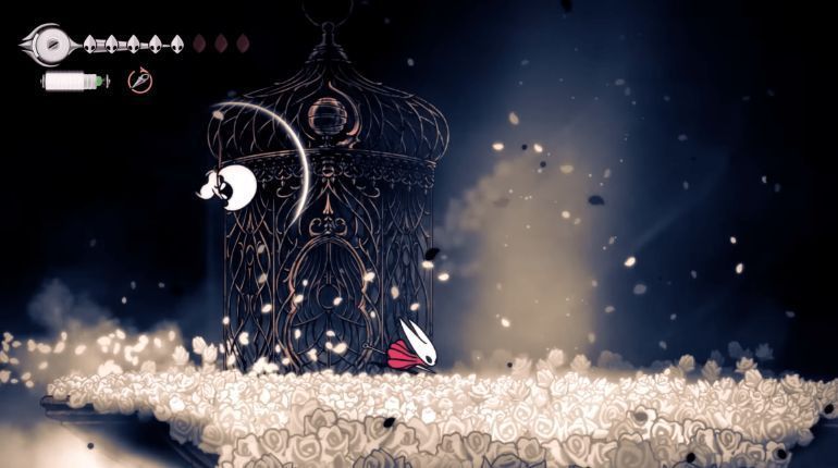 《空洞骑士：丝之歌》在Switch 2上运行画面，场景细节清晰，角色动作流畅