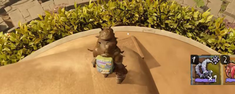 《禁闭求生2》中角色正在进行超级大跳动作，身体腾空而起，周围为微缩自然环境，草叶高耸如树木