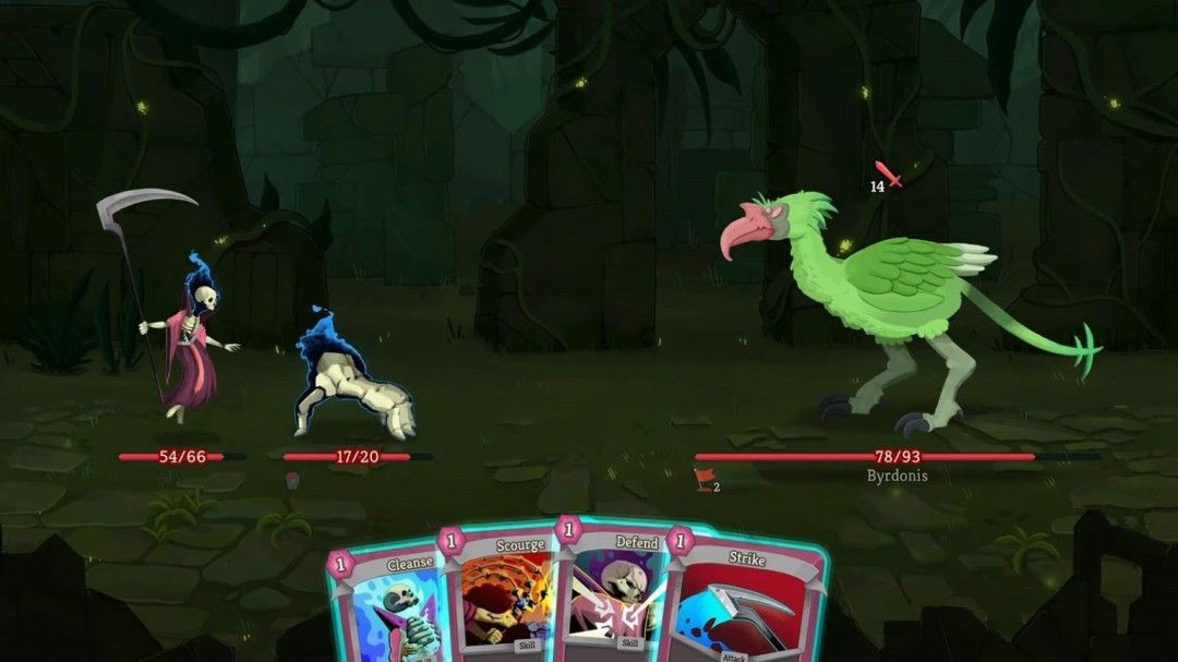 《杀戮尖塔2》开发团队工作场景概念图，展现成员讨论设计稿与代码的画面