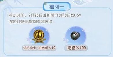 签到界面预览图，显示连续七天的不同奖励，包括碎片、窥镜及限定头像框