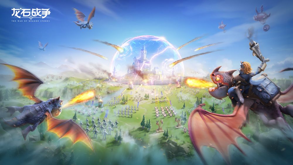 游戏中英雄角色群像展示，包含吸血鬼法师、石头战士、龙骑士等多种奇幻兵种