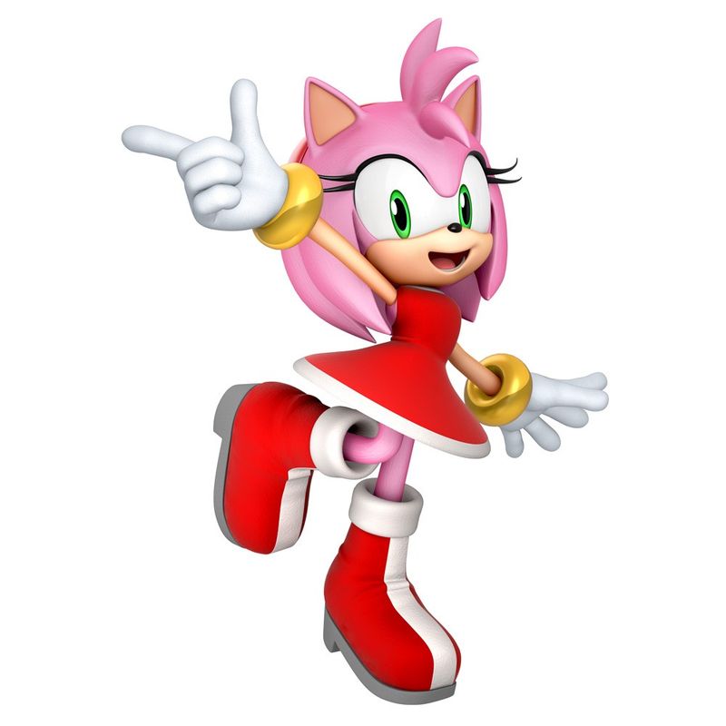 艾咪驾驶粉色赛车漂移过弯，表情自信，车身周围环绕着粉色光效