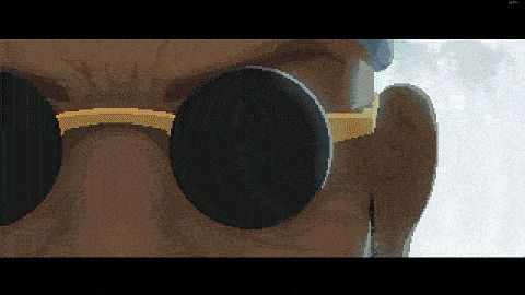 游戏角色群像展示：戴夫与伙伴们围坐在寿司吧台前欢笑交谈，背景是灯火通明的夜间店铺