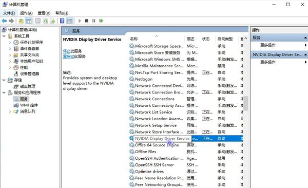 双击NVIDIA Display Driver Service后弹出的属性设置窗口
