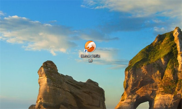 猎豹浏览器主界面截图，显示左上角的猎豹图标菜单按钮