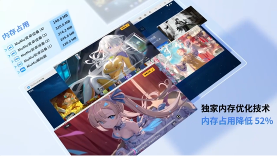 多开实例运行状态图，四个《明日方舟》窗口同时在线，资源占用数据显示平稳