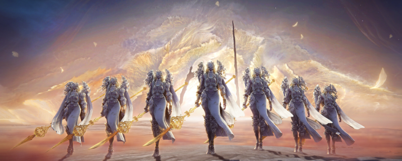 玩家角色站在昏暗的圆桌厅堂门前，前方是身披破旧长袍的废弃物之王，场景充满压抑与神秘氛围