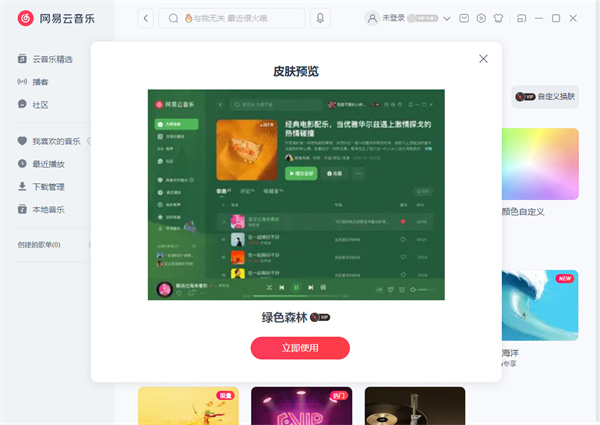 用户正在预览一款动态星空主题皮肤的效果