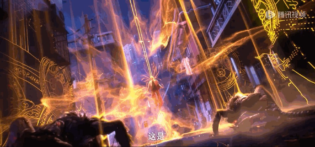 《斩神之凡尘神域》动画主视觉图，林七夜立于迷雾之中，身后六翼光芒闪耀，氛围神秘而庄严