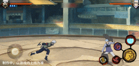 三枚雷切苦无飞入黑洞，随后从敌人头顶再度落下发起攻击